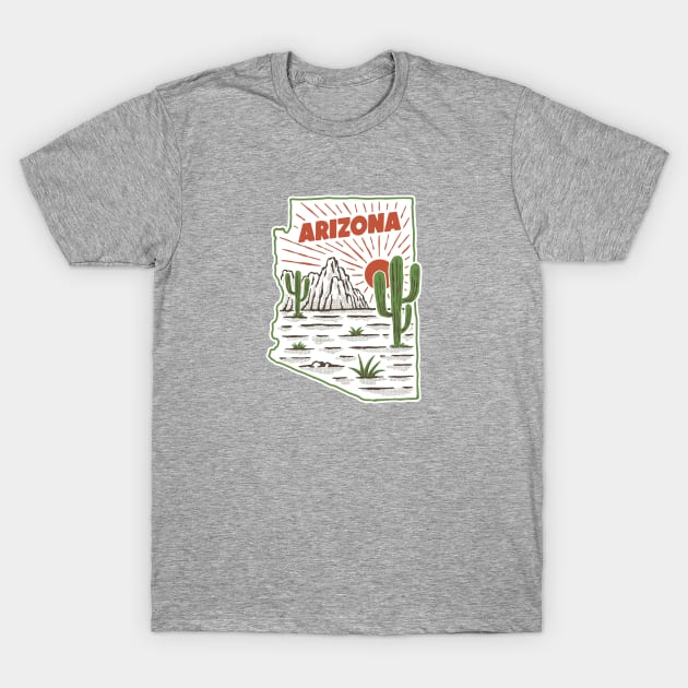 Arizona map T-Shirt by AlexStudio